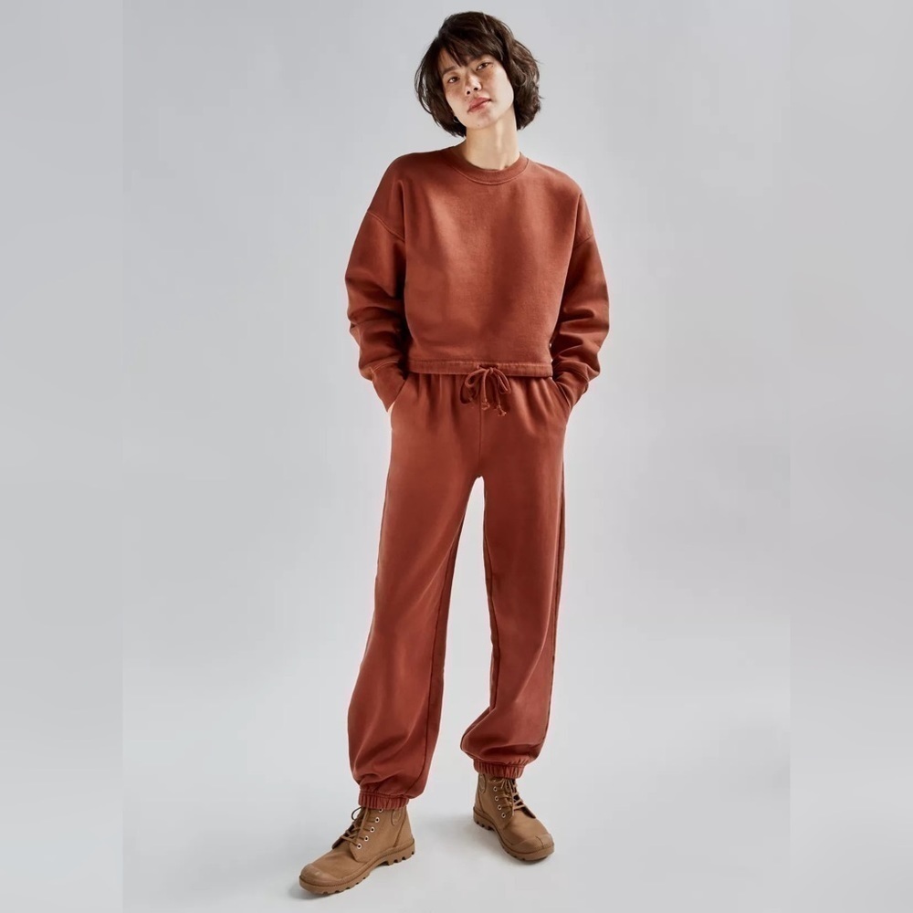 Wilfred Free | Fleece Cropped Sweatshirt Size Small - Picture 3 of 8
